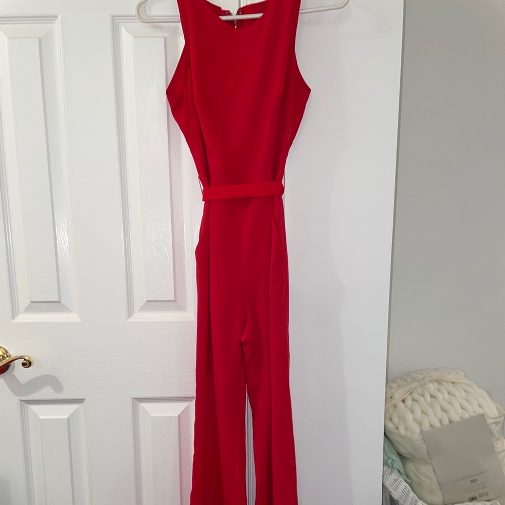Bebe red jumpsuit